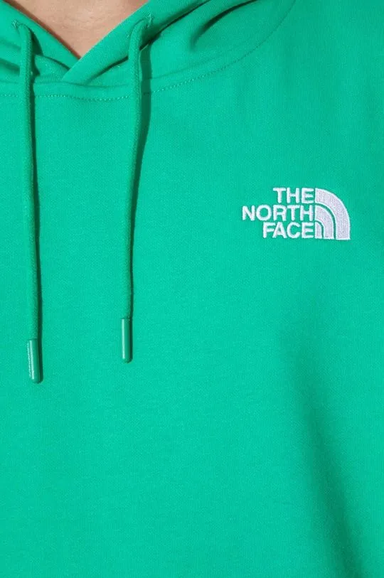 The North Face sweatshirt M Essential Hoodie men's green color hooded smooth NF0A7ZJ9PO81