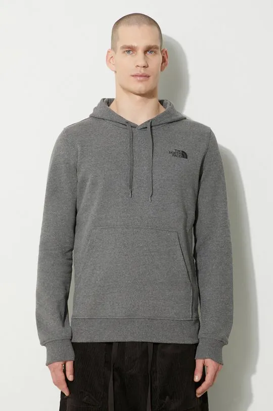 The North Face sweatshirt M Simple Dome Hoodie men's gray color NF0A7X1JDYY1