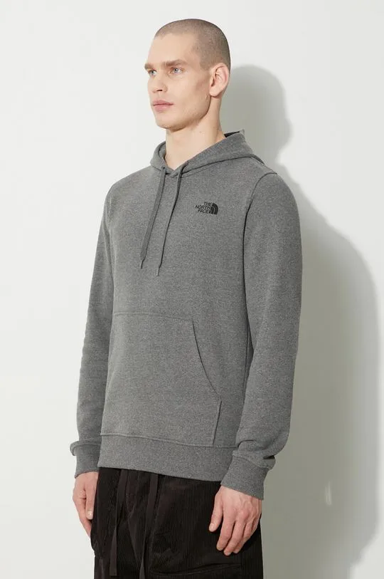 The North Face sweatshirt M Simple Dome Hoodie men's gray color NF0A7X1JDYY1