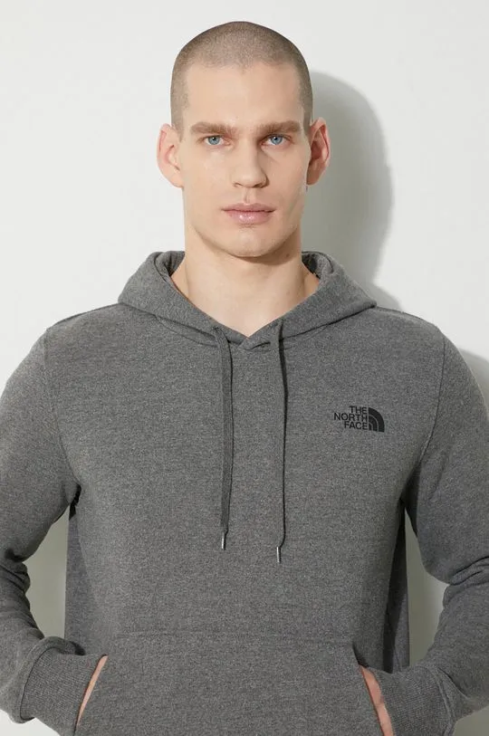 The North Face sweatshirt M Simple Dome Hoodie men's gray color NF0A7X1JDYY1