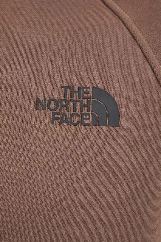 The North Face sweatshirt Raglan Redbox Hoodie men's brown color hooded smooth NF0A89F91OI1