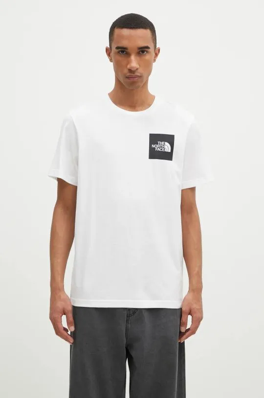 The North Face t-shirt Fine Tee men’s white color with a print NF0A8A6MFN41