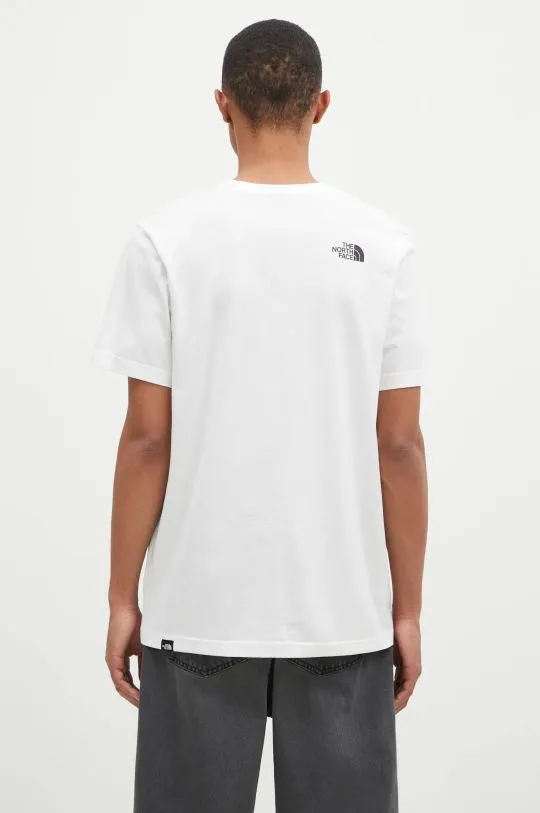 The North Face t-shirt Fine Tee men’s white color with a print NF0A8A6MFN41