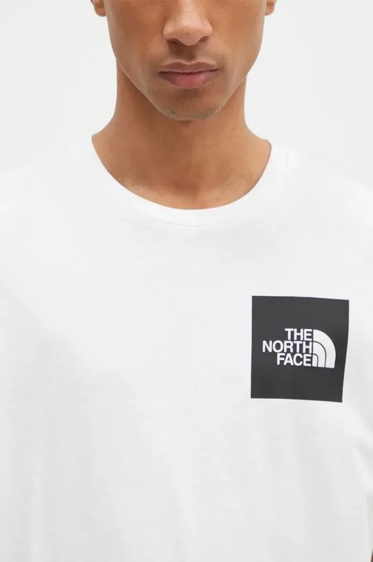 The North Face t-shirt Fine Tee men’s white color with a print NF0A8A6MFN41