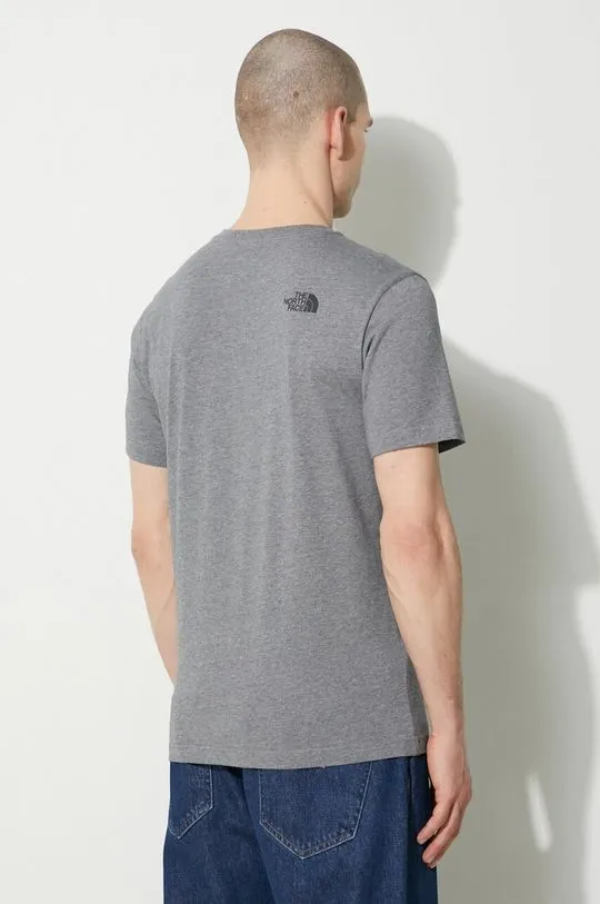 The North Face t-shirt M S/S Simple Dome Tee men’s gray color NF0A87NGDYY1