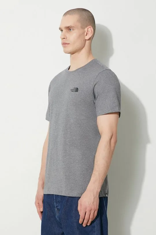 The North Face t-shirt M S/S Simple Dome Tee men’s gray color NF0A87NGDYY1