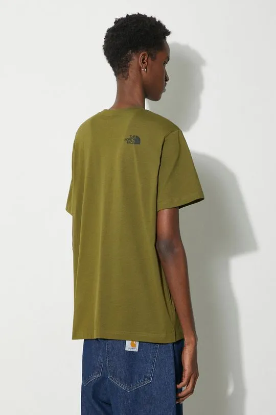 The North Face t-shirt M S/S Simple Dome Tee men’s green color NF0A87NGPIB1