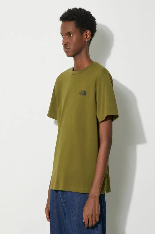 The North Face t-shirt M S/S Simple Dome Tee men’s green color NF0A87NGPIB1