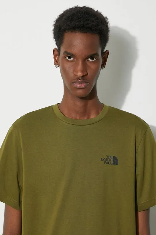 The North Face t-shirt M S/S Simple Dome Tee men’s green color NF0A87NGPIB1