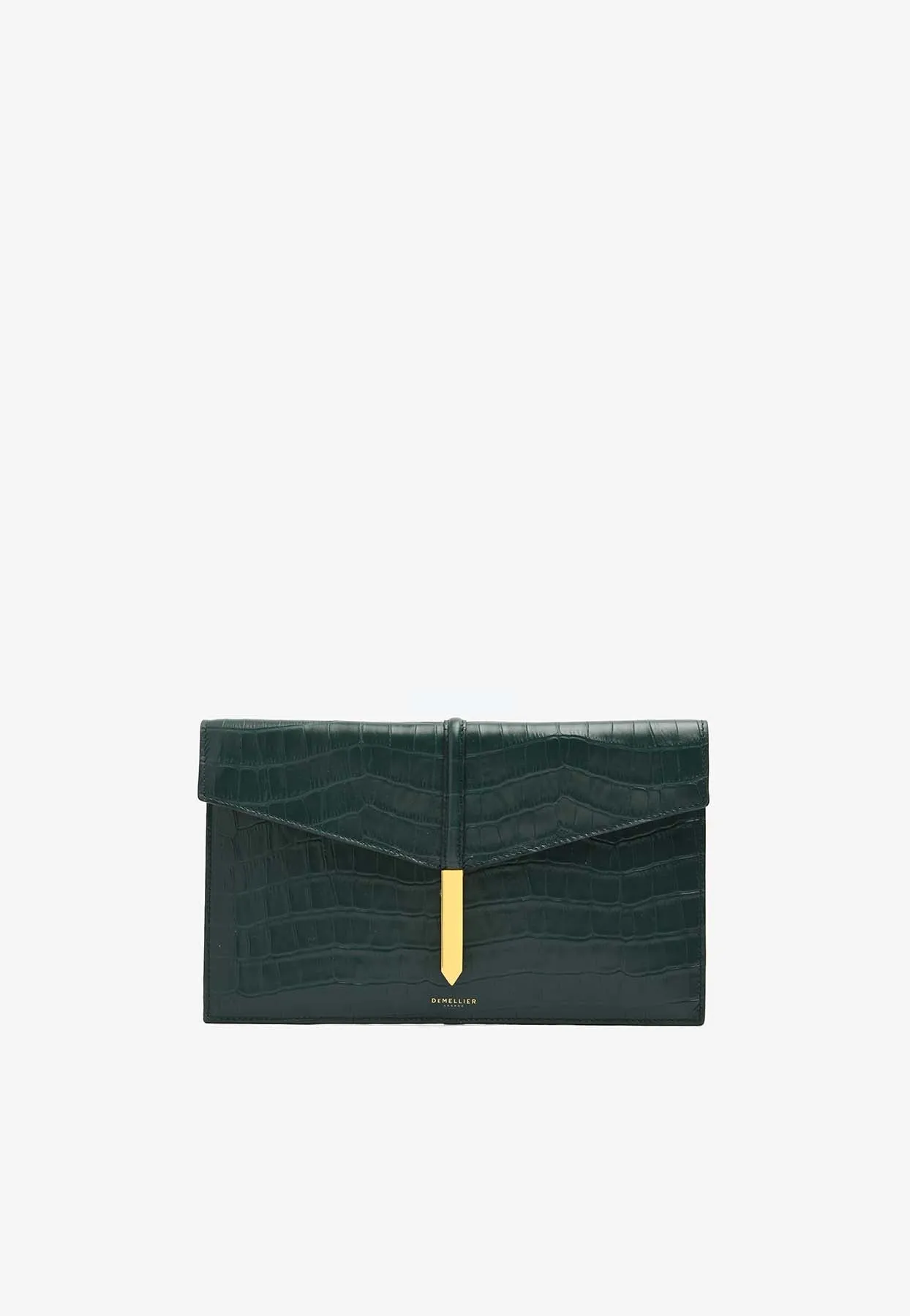 Tokyo Croc-Embossed Leather Clutch