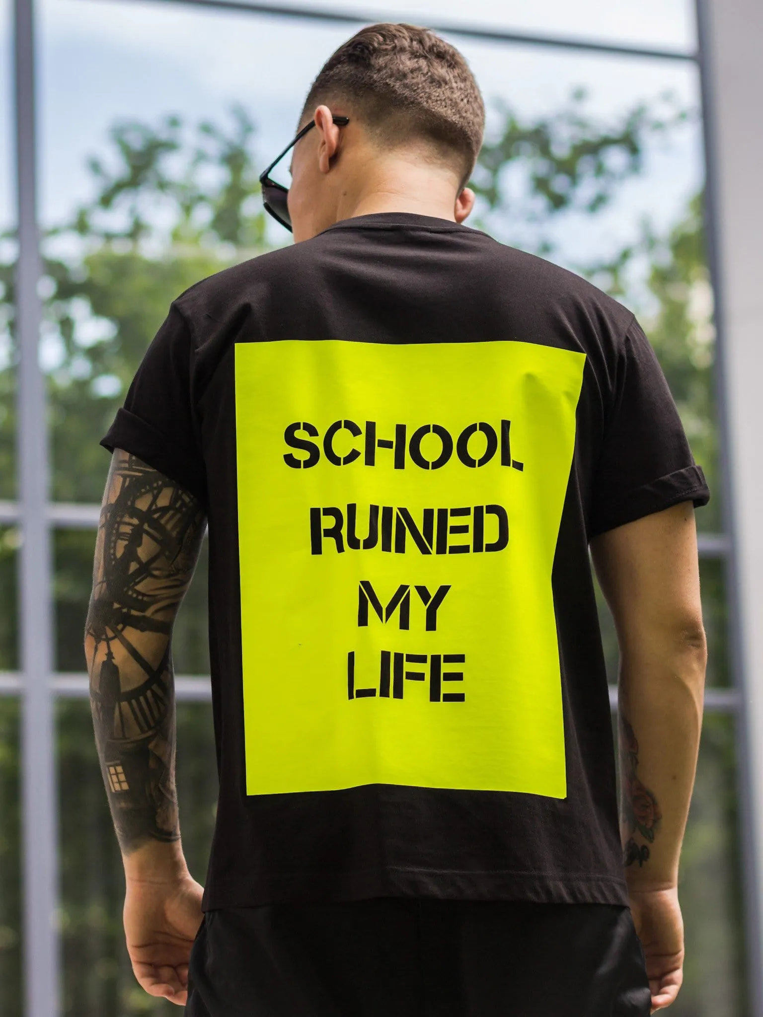 Tricou SCHOOL Neon Green