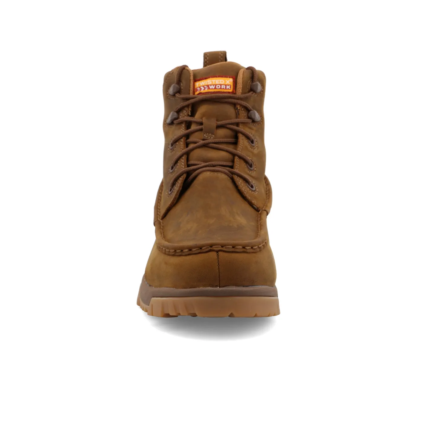 Twisted X Men's 6 Lace Up Work Boot Safety Toe in Distressed Saddle