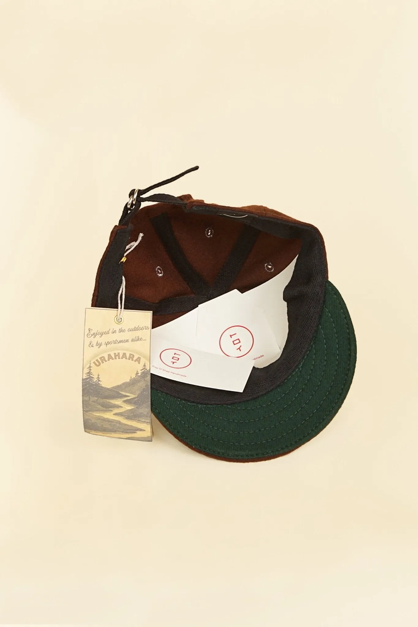URAHARA x Troy O'Shea Early 1900's Baseball Cap - Brown Melton Wool