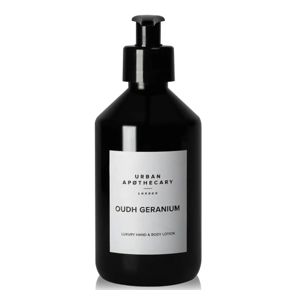 Urban Apothecary Oudh Geranium Luxury Hand & Body Lotion 300ml | Coggles