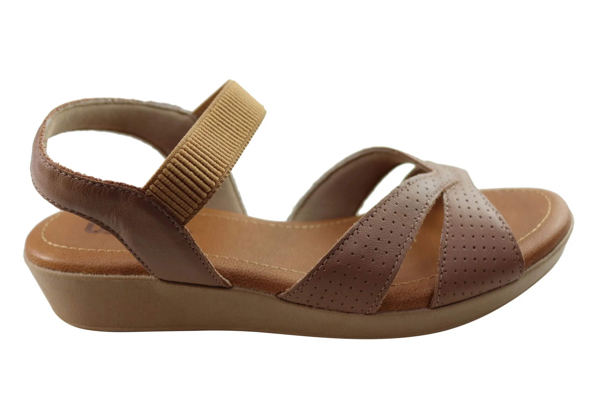 Usaflex Aloha Womens Comfortable Leather Sandals Made In Brazil