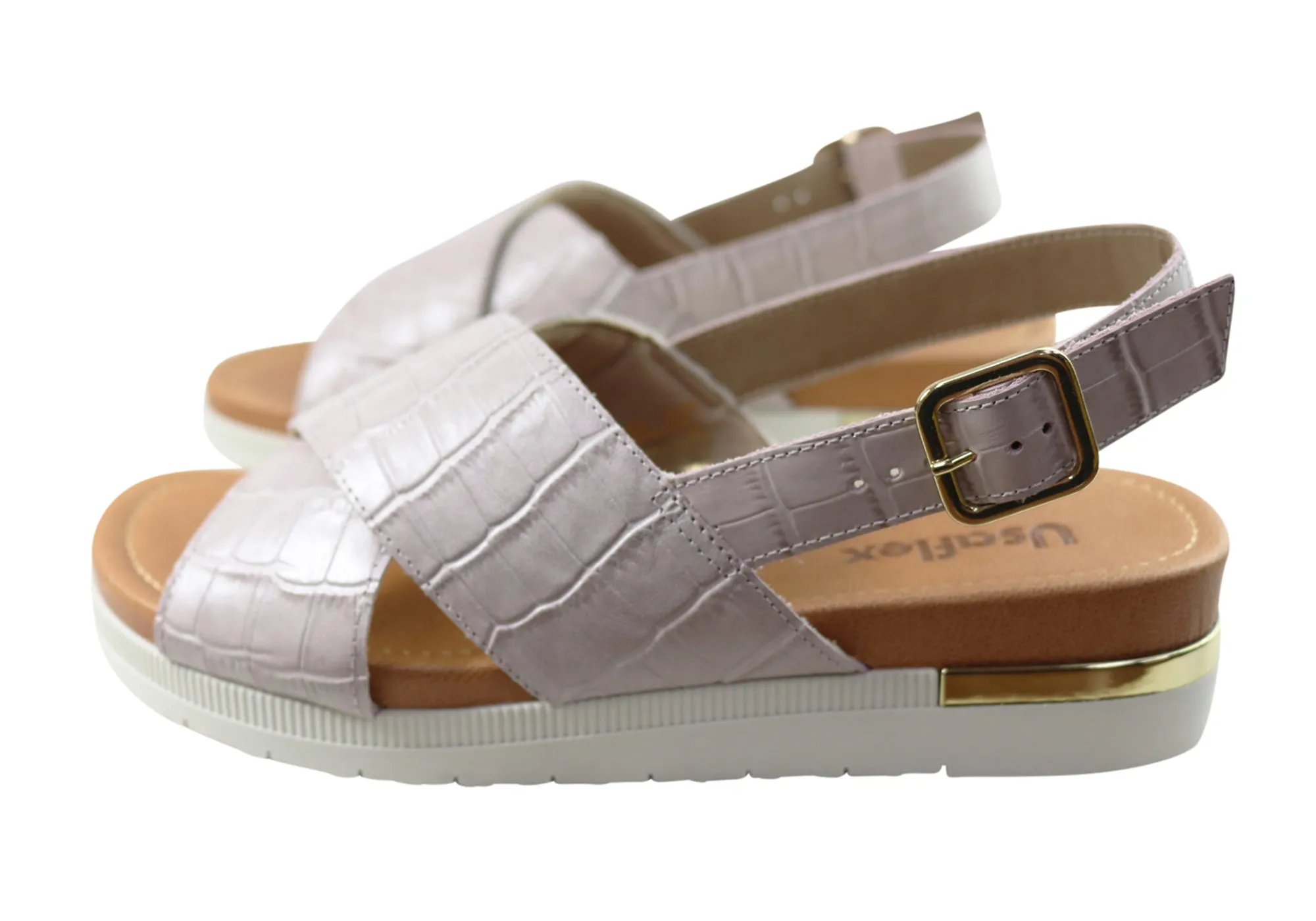 Usaflex Breeza Womens Comfortable Leather Sandals Made In Brazil