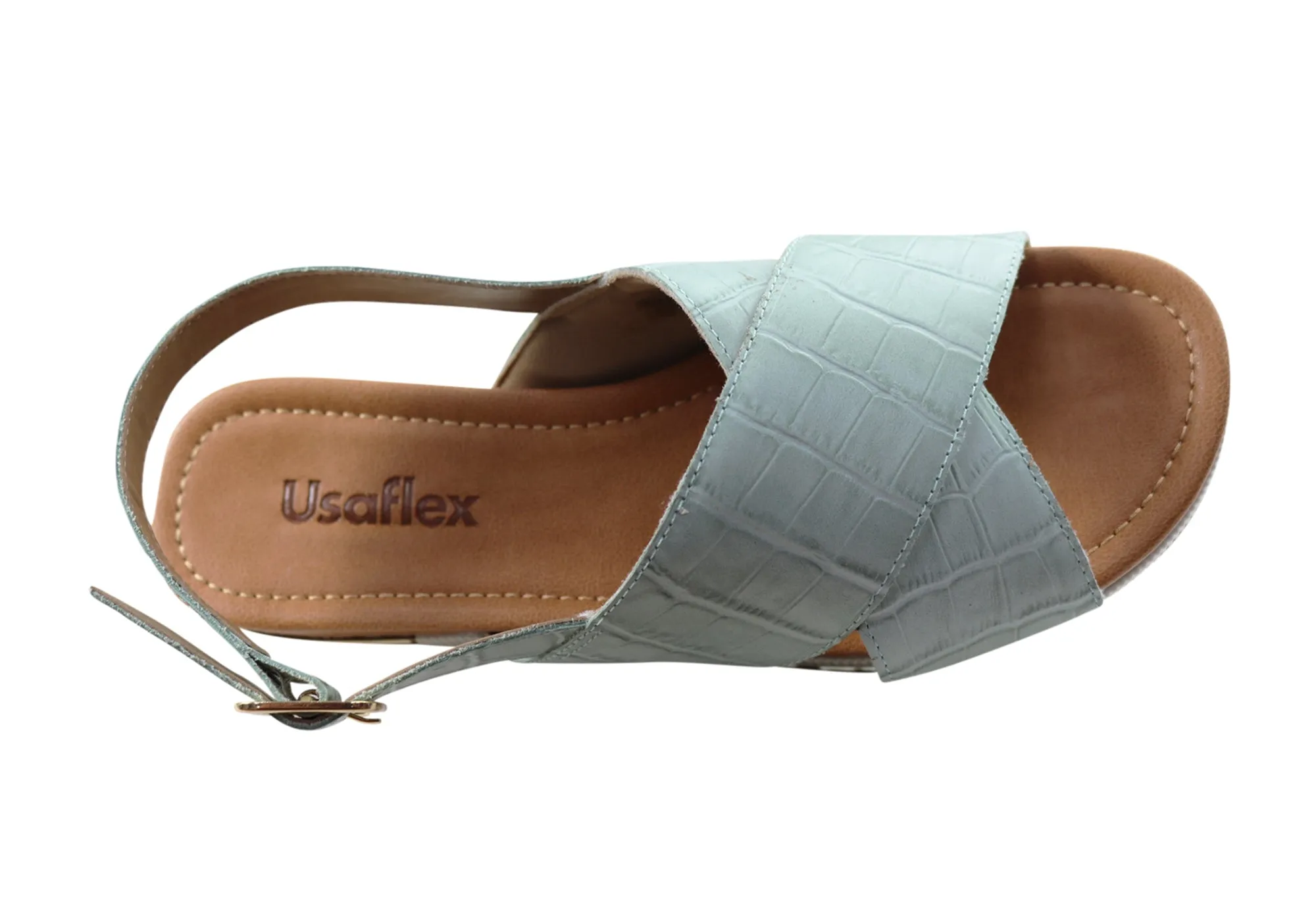 Usaflex Breeza Womens Comfortable Leather Sandals Made In Brazil