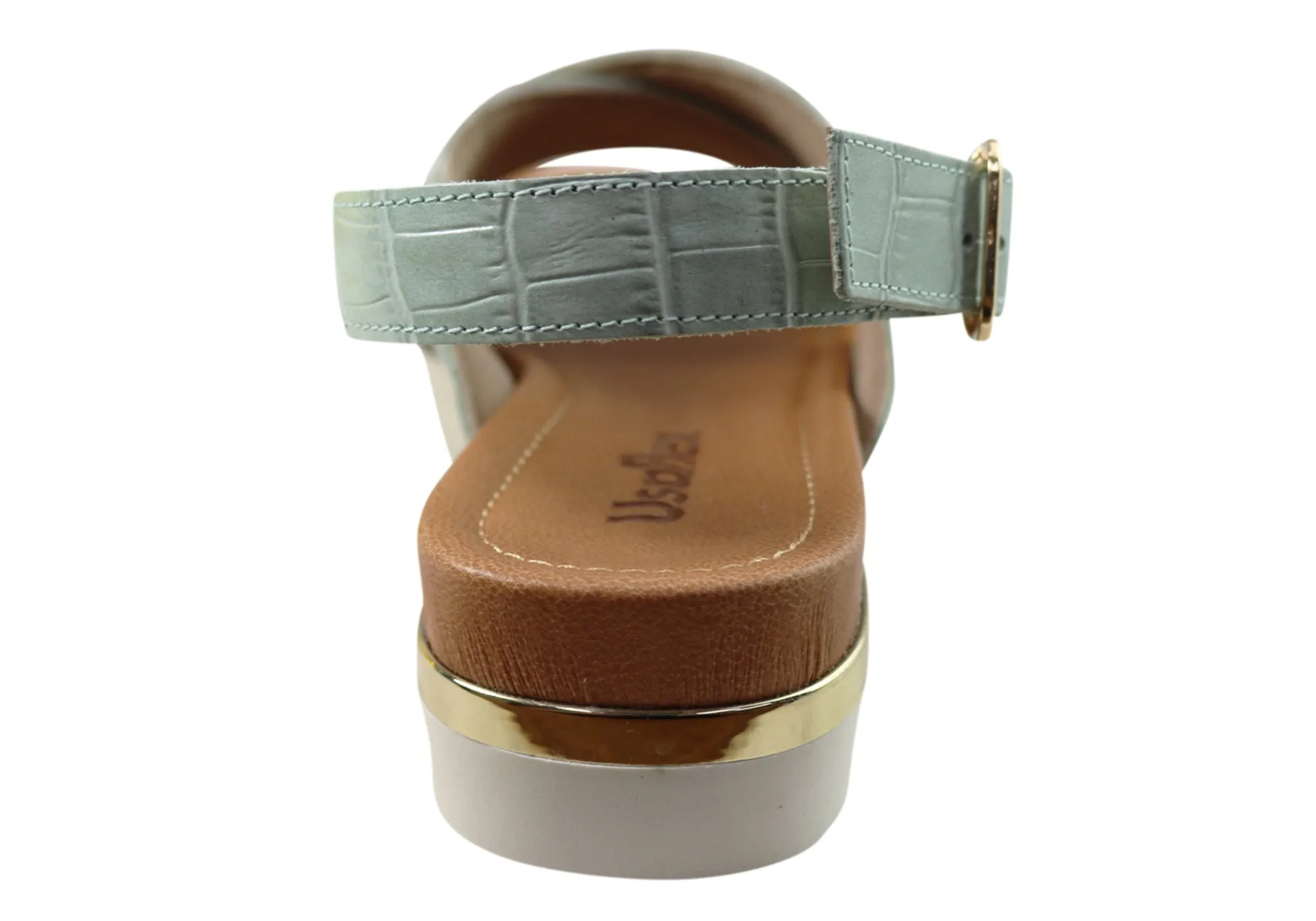 Usaflex Breeza Womens Comfortable Leather Sandals Made In Brazil