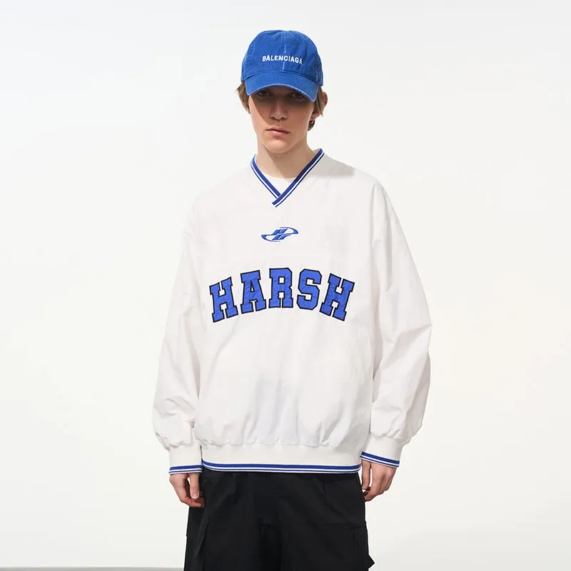 V-Neck Embroidered Baseball Jersey