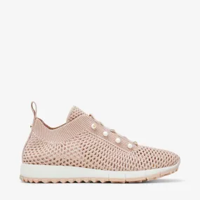 Veles Macaron Crochet Knit Low-Top Trainers with Pearls