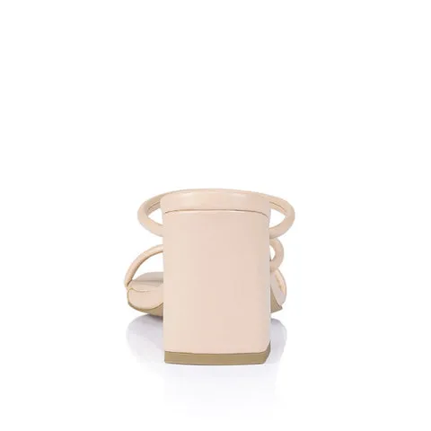 Verali NASHVILLE STRAPPY MULES - Nude Smooth
