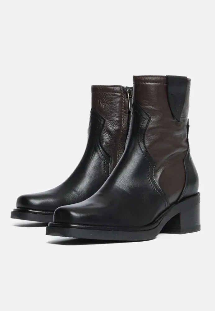 Verona Ankle Boots Black/Brown