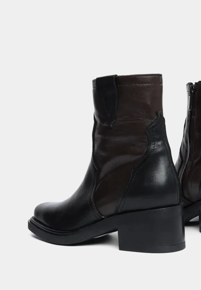 Verona Ankle Boots Black/Brown