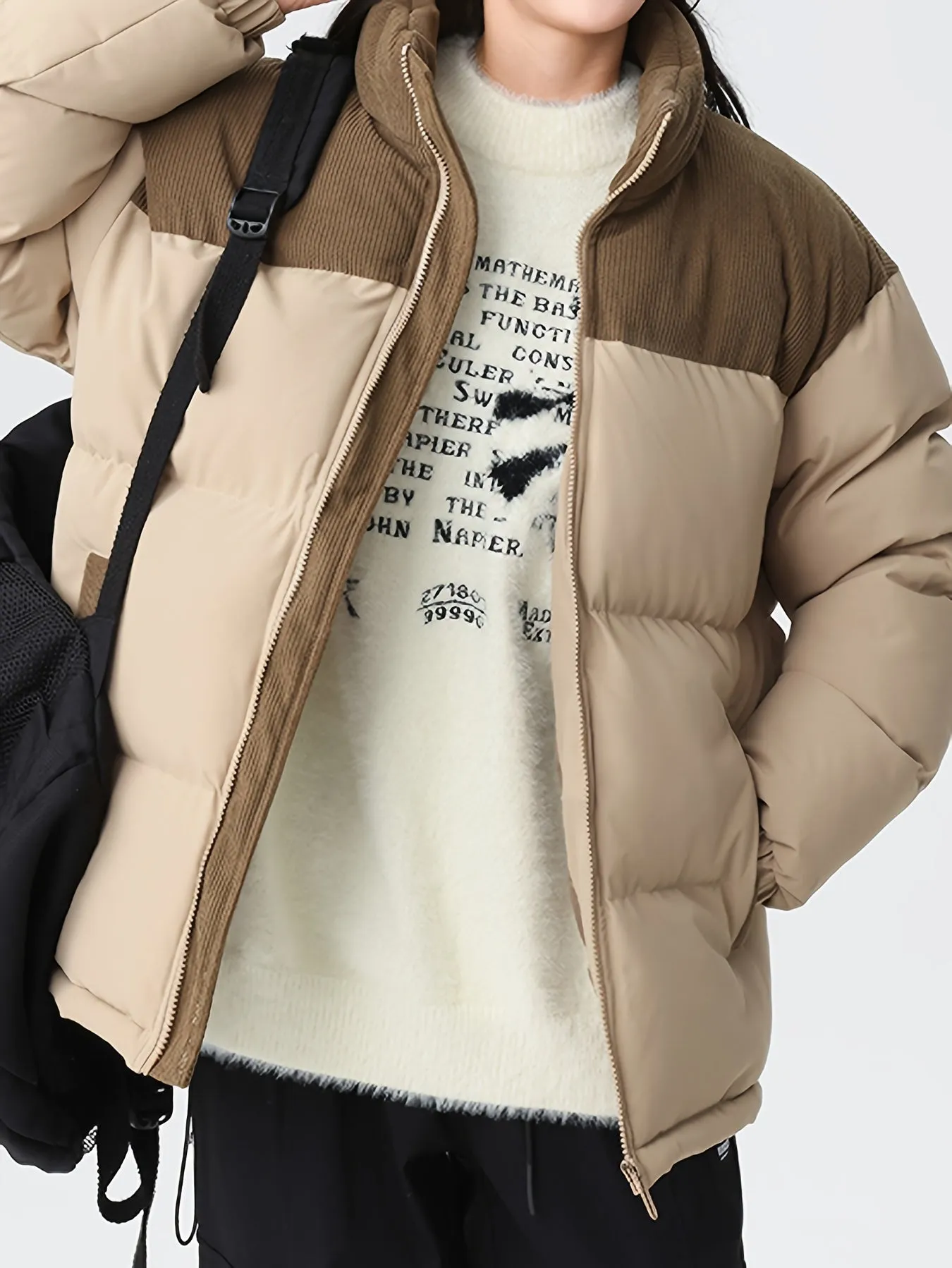 Veste Puffer Beige Confortable légante pour Homme