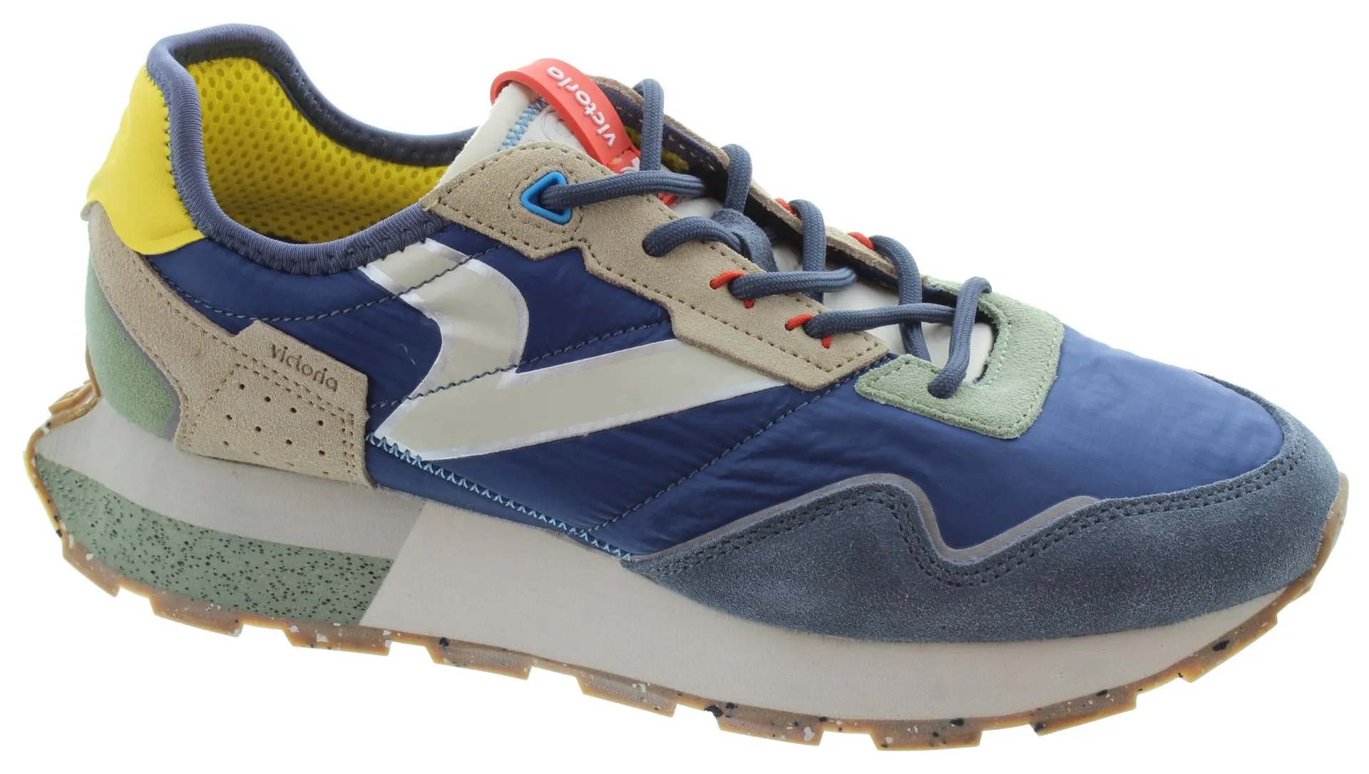 VICTORIA Mens Wing Lace Trainers In Blue