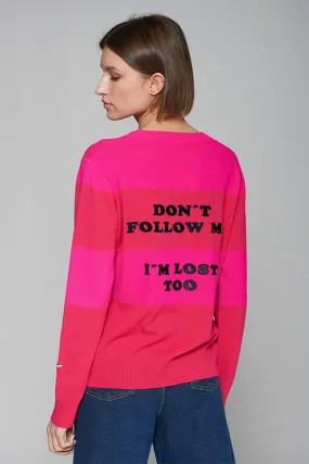 Vilagallo LOST RED PINK KNITWEAR PULLOVER