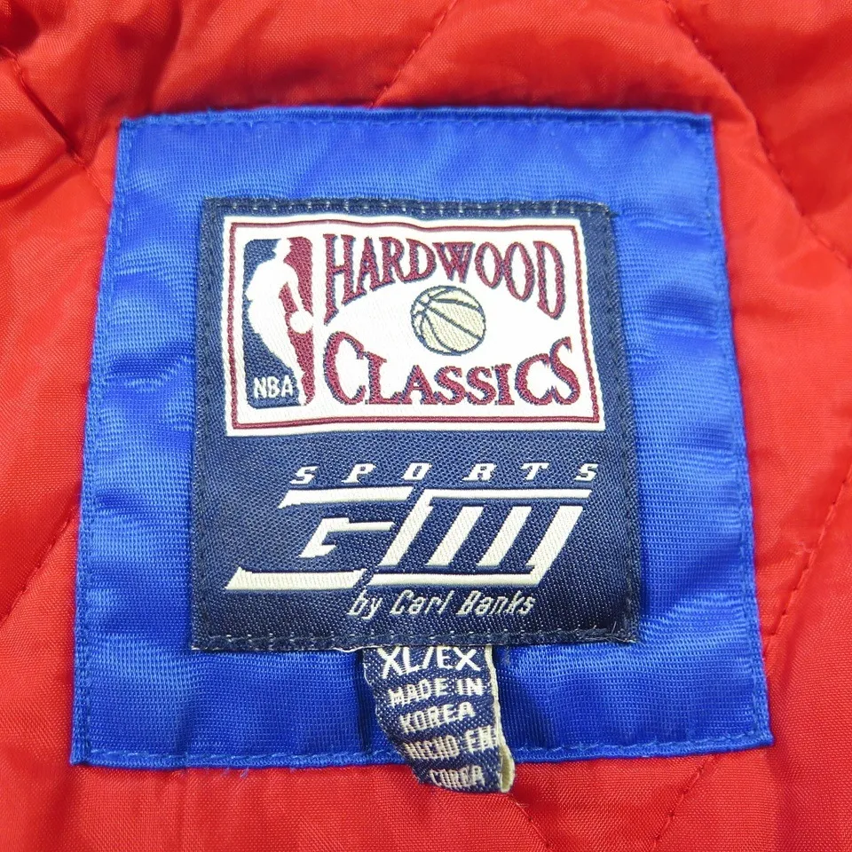 Vintage 90s Philadelphia 76ers Jacket Mens XL NBA Basketball Satin Hardwood