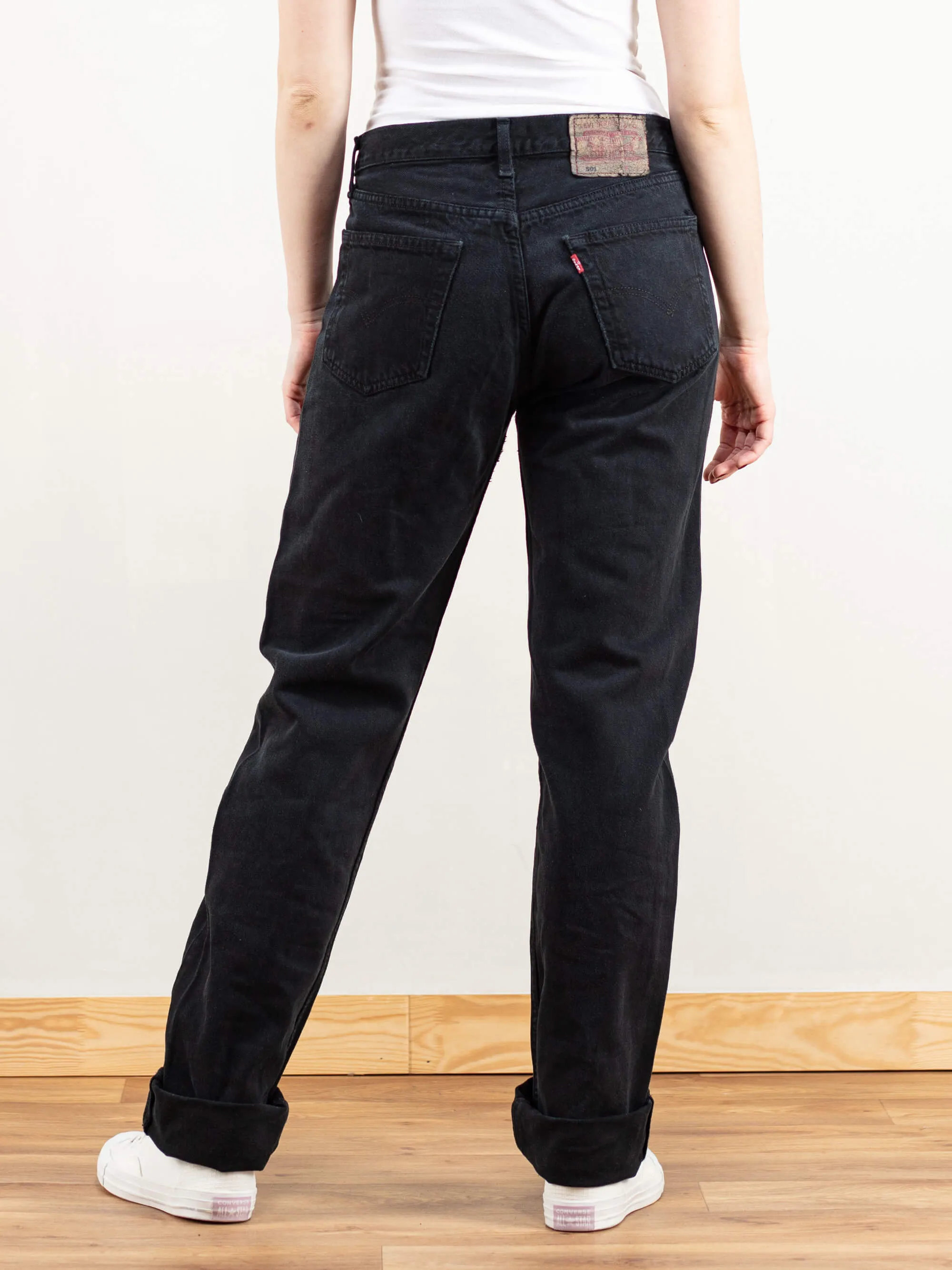 Vintage 90's Women LEVIS 501 Black Jeans