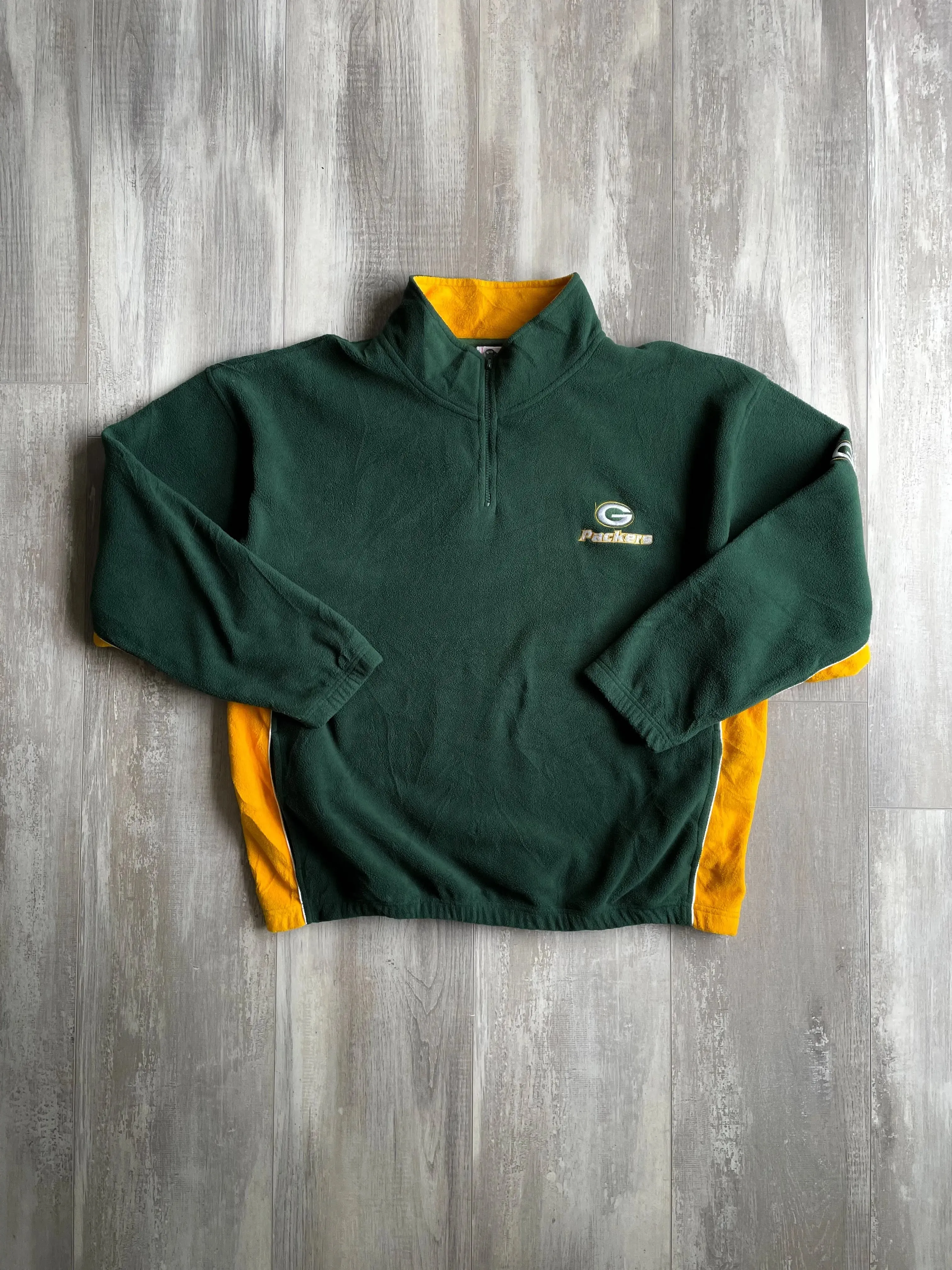 Vintage Green Bay Packers Football Quarter Zip - L