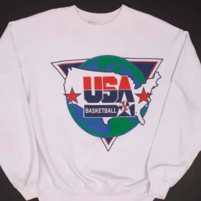 VINTAGE TEAM USA BASKETBALL NBA SWEATSHIRT 1980S SIZE XL MADE IN USA