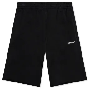 Wave Diag Sweatshorts - Black/White