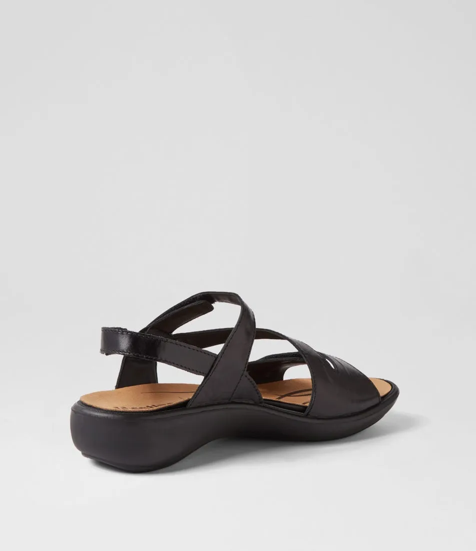 WESTLAND BY JOSEF SEIBEL Ibiza 70 Schwarz Leather Sandals