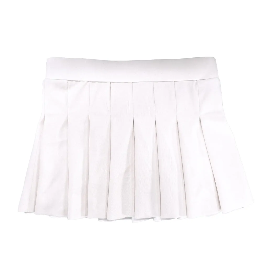 White Pleated active skirt