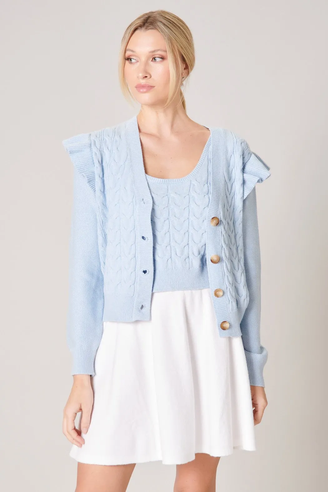 With You Always Cable Knit Cardigan