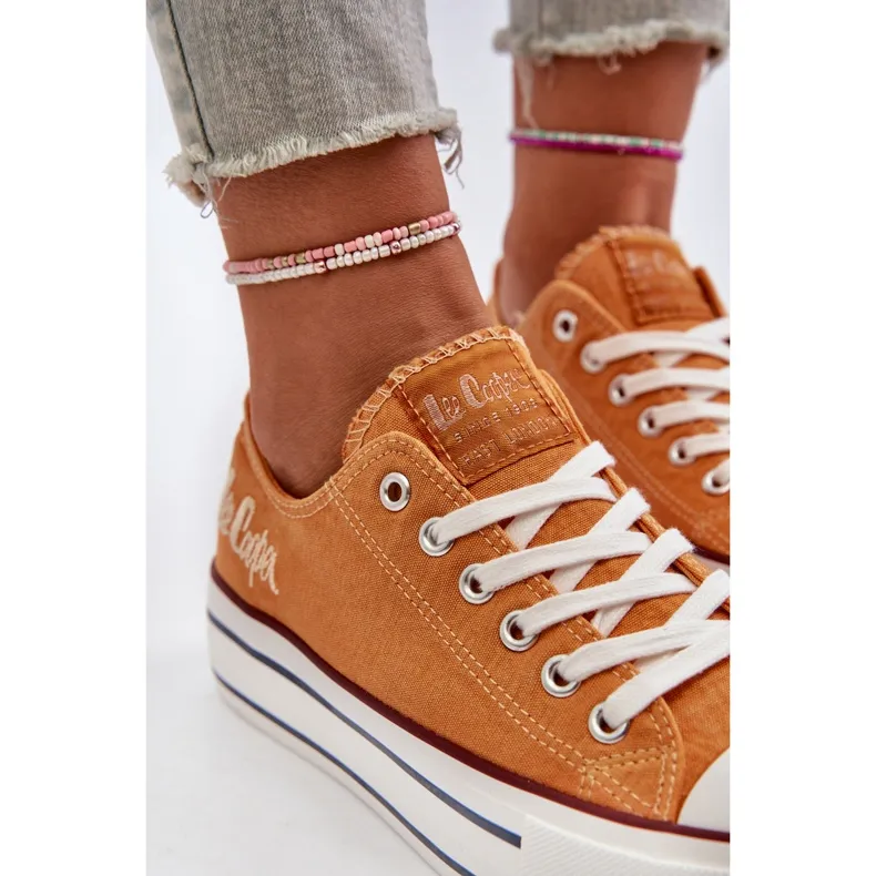 Women's Sneakers With a Thick Sole Lee Cooper LCW-24-31-2216 Orange