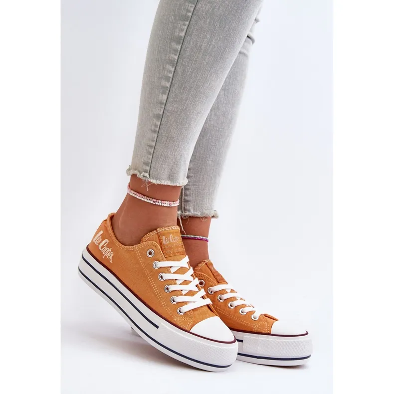 Women's Sneakers With a Thick Sole Lee Cooper LCW-24-31-2216 Orange