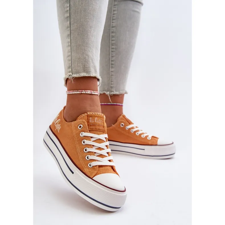 Women's Sneakers With a Thick Sole Lee Cooper LCW-24-31-2216 Orange