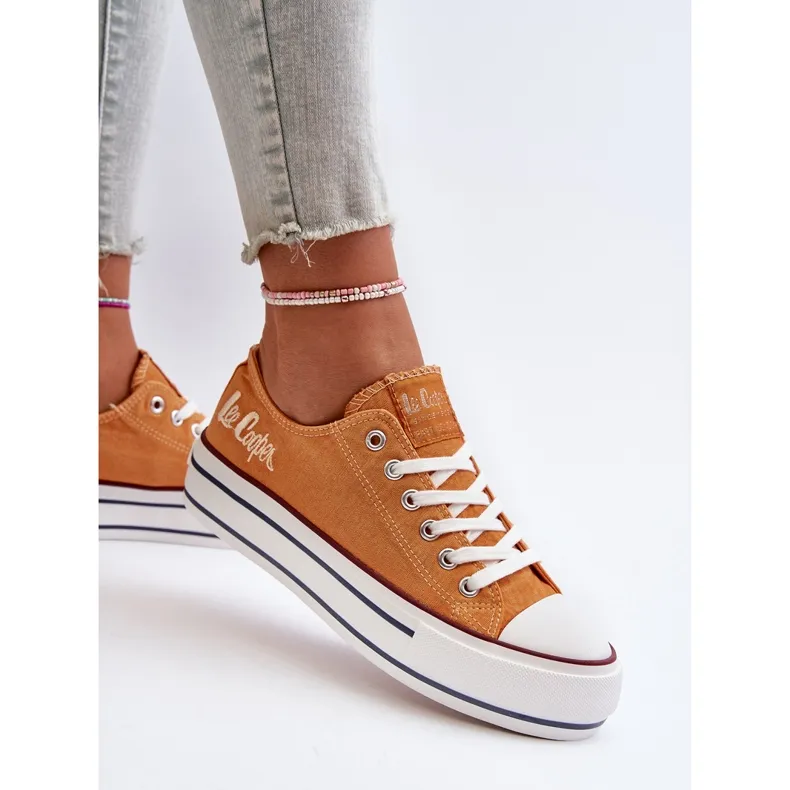 Women's Sneakers With a Thick Sole Lee Cooper LCW-24-31-2216 Orange