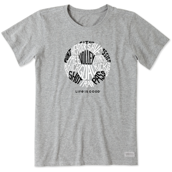 Women's Soccer Ball Words Short Sleeve  Tee
