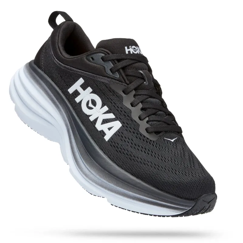 Women’s HOKA Bondi 8 – Black|White (BWHT)