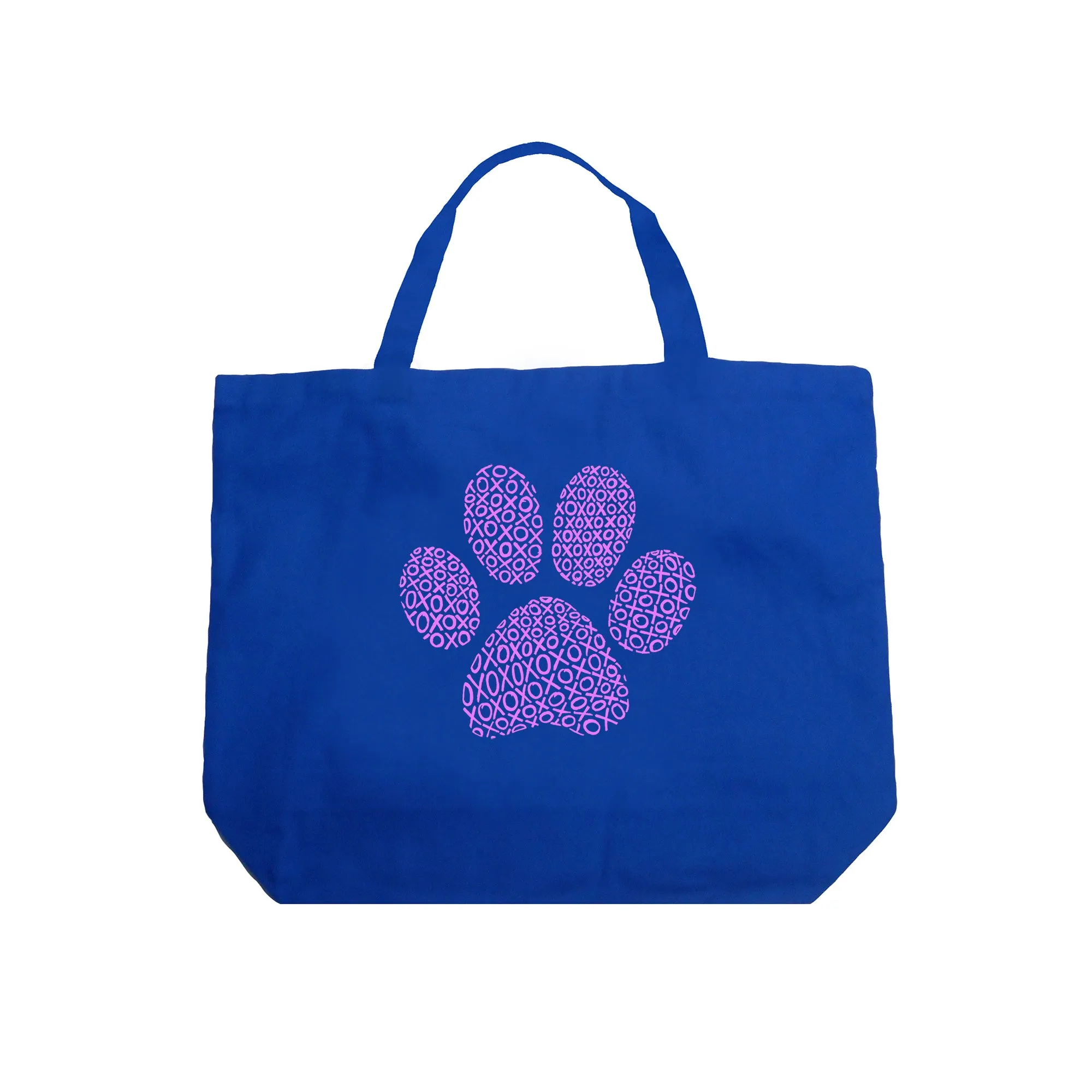 XOXO Dog Paw  - Large Word Art Tote Bag