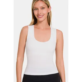 Zenana Cropped Padded Seamless Tank