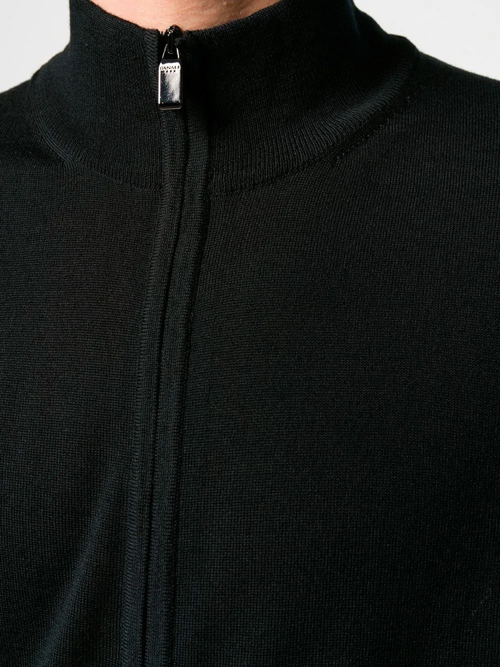 Zip-neck cardigan